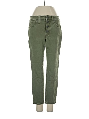 Madewell Petite 9" Mid-Rise Skinny Crop Jeans: Garment-Dyed Button-Front Edition (view 1)