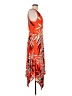 Spense Print Orange Cocktail Dress Size L - photo 4