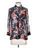 Wilfred Floral Black 3/4 Sleeve Blouse Size S - photo 1