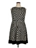 AB Studio Houndstooth Black Cocktail Dress Size XL - photo 1
