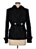 Guess Argyle Black Wool Coat Size L - photo 1