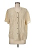 Compagnie Internationale Express 100% Silk Tan Short Sleeve Silk Top Size M - photo 1
