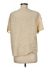 Compagnie Internationale Express 100% Silk Tan Short Sleeve Silk Top Size M - photo 2
