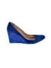 J.Crew 100% Leather Blue Wedges Size 9 - photo 1