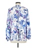 T Tahari 100% Polyester Blue 3/4 Sleeve Blouse Size M - photo 2