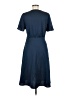 H&M 100% Polyester Solid Blue Casual Dress Size 8 - photo 2