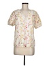 Unbranded 100% Polyester Floral Ivory Short Sleeve Blouse Size M - photo 1