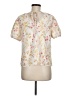 Unbranded 100% Polyester Floral Ivory Short Sleeve Blouse Size M - photo 2