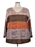 BLOOMCHIC Brown 3/4 Sleeve Top Size 22 - photo 1