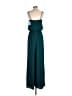 David's Bridal 100% Polyester Solid Teal Jumpsuit Size 2 - photo 2
