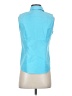 Talbots Blue Sleeveless Button-Down Shirt Size 4 Petite - photo 2