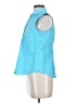Talbots Blue Sleeveless Button-Down Shirt Size 4 Petite - photo 5