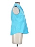 Talbots Blue Sleeveless Button-Down Shirt Size 4 Petite - photo 4