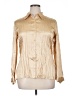 Claudia Richard Metallic Ivory Long Sleeve Blouse Size XL - photo 1