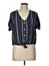 Universal Thread 100% Rayon Blue Short Sleeve Blouse Size L - photo 1