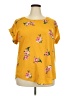 Speed Control 100% Polyester Yellow Short Sleeve Blouse Size 2X - photo 1
