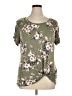 Nine Britton Floral Green Short Sleeve Top Size XL - photo 1