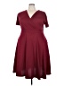 Assorted Brands 100% Polyester Burgundy Cocktail Dress Size 24 - photo 1