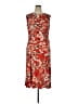 Kasper Print Red Brown Casual Dress Size 14 - photo 1