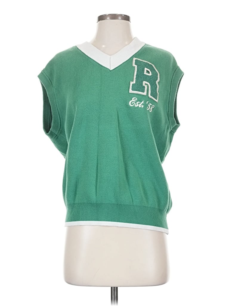 Pre-owned Forever 21 Sweater Vest In Green