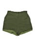 Shein 100% Viscose Solid Green Shorts Size 6 - photo 1