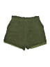 Shein 100% Viscose Solid Green Shorts Size 6 - photo 2