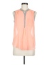 About A Girl 100% Polyester Orange Sleeveless Blouse Size M - photo 1