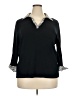 Karen Scott 100% Cotton Black Pullover Sweater Size 2X - photo 1