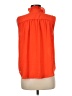 Ann Taylor Orange Sleeveless Button-Down Shirt Size M (petite) - photo 2