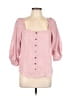 Hutch Pink 3/4 Sleeve Blouse Size L - photo 1