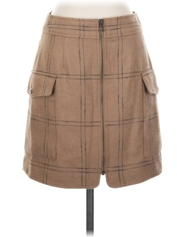 Madewell (Re)sourced Zip-Front Mini Skirt in Windowpane (view 1)