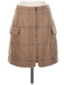 Madewell Plaid Brown Wool Skirt Size 4 - photo 1