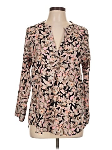 Aqua Long Sleeve Blouse (view 1)