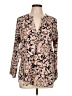 Aqua 100% Polyester Pink Long Sleeve Blouse Size L - photo 1