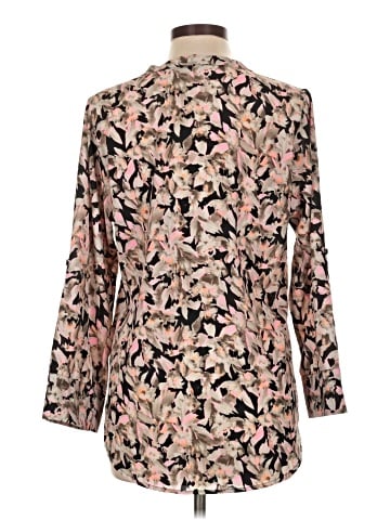 Aqua Long Sleeve Blouse (view 2)