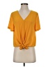 Madewell 100% Polyester Yellow Short Sleeve Top Size S - photo 1