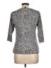 Ann Taylor Gray 3/4 Sleeve Blouse Size Lg Petite - photo 2