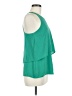 Cooper & Ella 100% Polyester Green Sleeveless Blouse Size Med (2) - photo 4