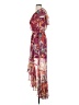 Express 100% Polyester Tropical Burgundy Cocktail Dress Size S - photo 5