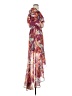 Express 100% Polyester Tropical Burgundy Cocktail Dress Size S - photo 4