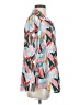 Shein Print Teal Long Sleeve Blouse Size 4 - photo 4