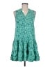 Nine West 100% Rayon Teal Sleeveless Button-Down Shirt Size M - photo 1
