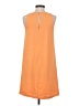 Ann Taylor 100% Polyester Solid Orange Casual Dress Size 2 - photo 2