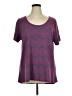 Lularoe Chevron-herringbone Purple Short Sleeve T-Shirt Size 1X (Tall & Curvy) - photo 1