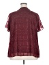 MICHAEL Michael Kors 100% Polyester Burgundy Short Sleeve Blouse Size 2X - photo 2