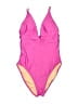 J.Crew Color Block Pink One Piece Swimsuit Size 6 - photo 1