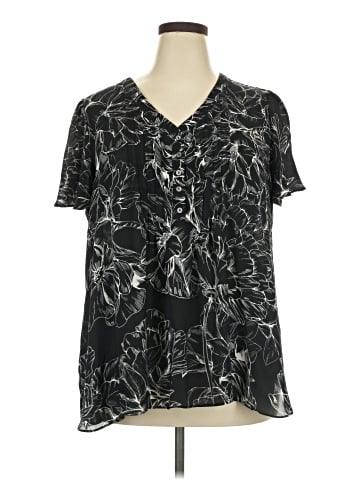 Rose + Olive Short Sleeve Blouse (view 1)