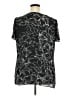 Rose + Olive 100% Polyester Black Short Sleeve Blouse Size 2X - photo 2