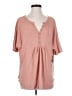 Shop Basic USA Pink Short Sleeve Blouse Size S - photo 1