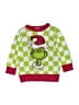Dr. Seuss Checkered-gingham Green Pullover Sweater Size 3T - photo 1